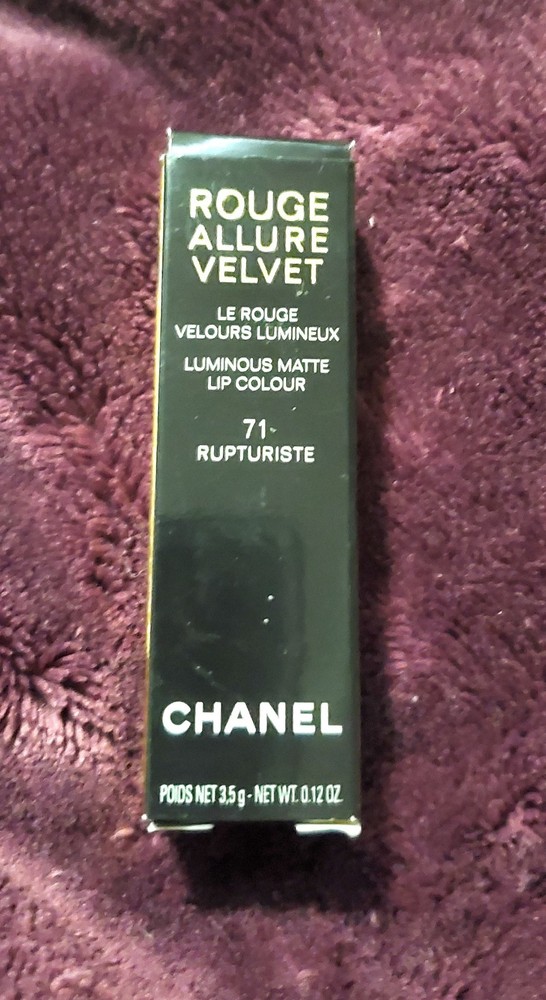 CHANEL ROUGE ALLURE VELVET Luminous Matte Lip Colour ~ 71 rupturiste~ .12 Oz