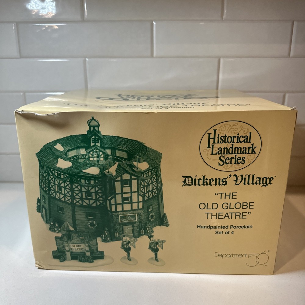 Dept 56 Old Globe Theatre Dickens Village Historical Landmark 58501 New