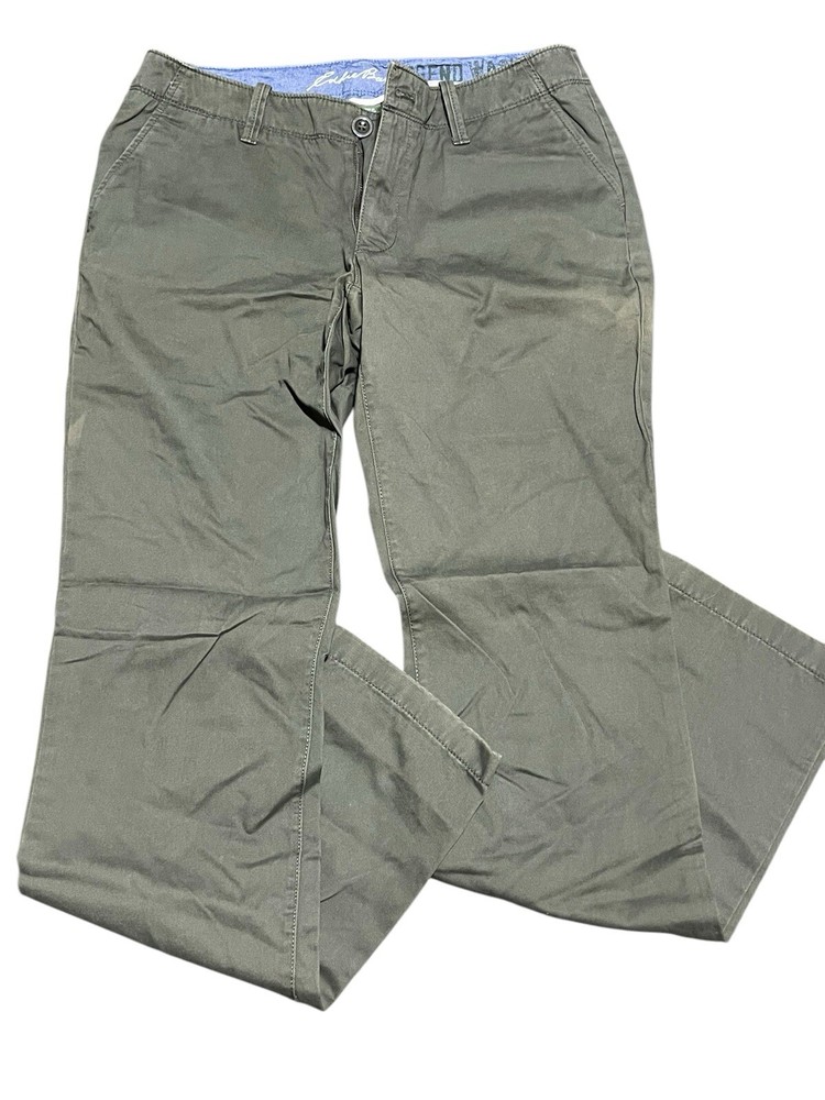 Eddie Bauer Women's Size 8 Olive Green Corduroy Bootcut Leg y2k Western