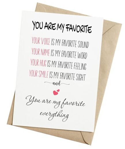 Valentines Day Card, Anniversary Card, Engagement Card for Him, Her, Husband,