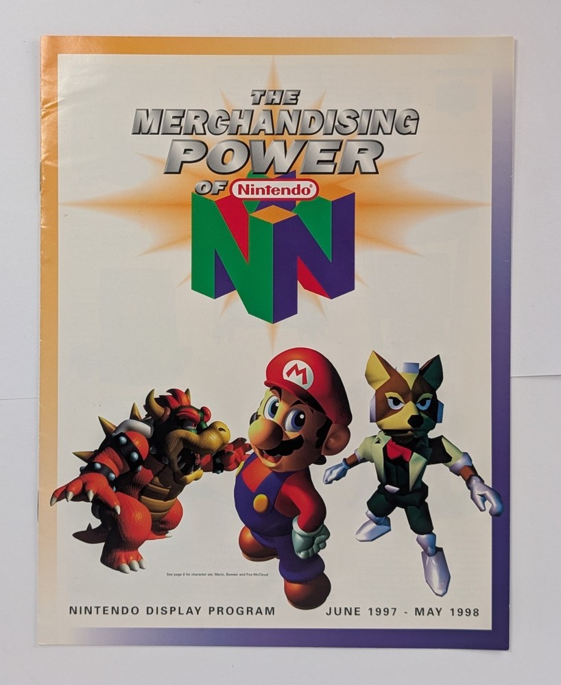 1997 Nintendo Merchandising Power Store Display Catalog NMI N64 Mario Kiosk