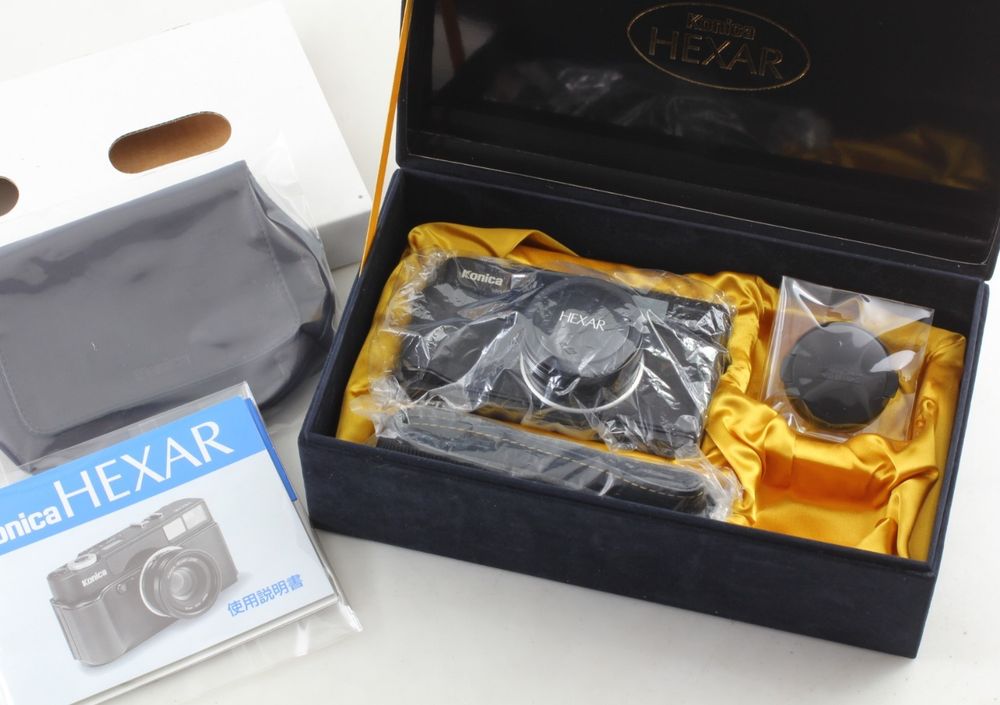 [ MINT++ in Box ]  Konica Hexar AF Black 35mm Rangefinder Film Camera From JAPAN