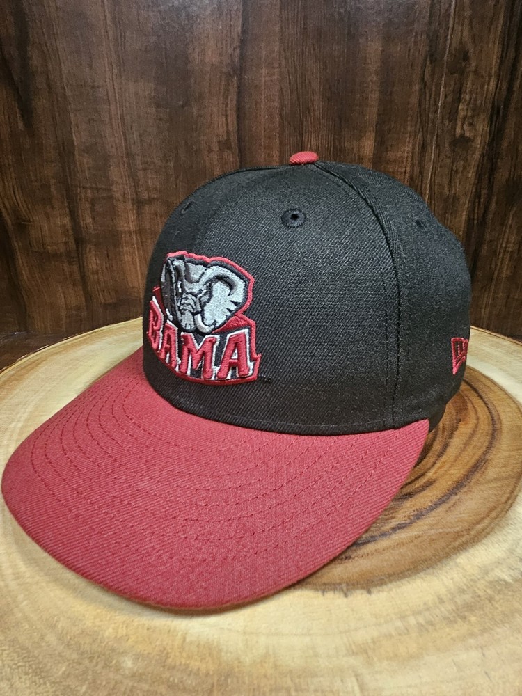 Alabama Crimson Tide New Era 59Fifty Fitted Cap Size 7 3/8 Roll Tide Big AL Logo  