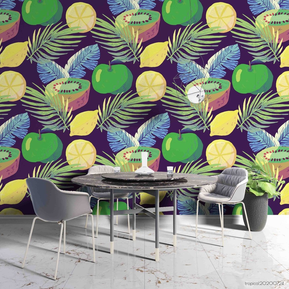3D Fruit Leaves Pattern Wall Murals Wallpaper Murals Wall Sticker