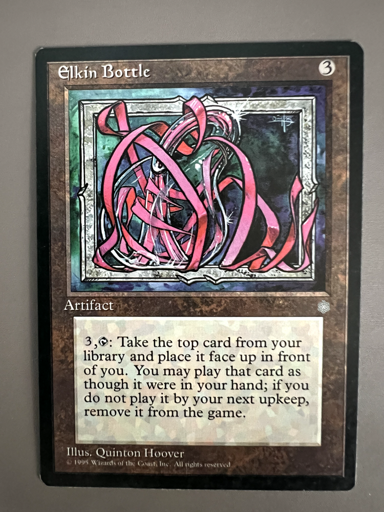 Elkin Bottle - Rare Magic: The Gathering 1995 Ice Age set - Vintage NM Artifact
