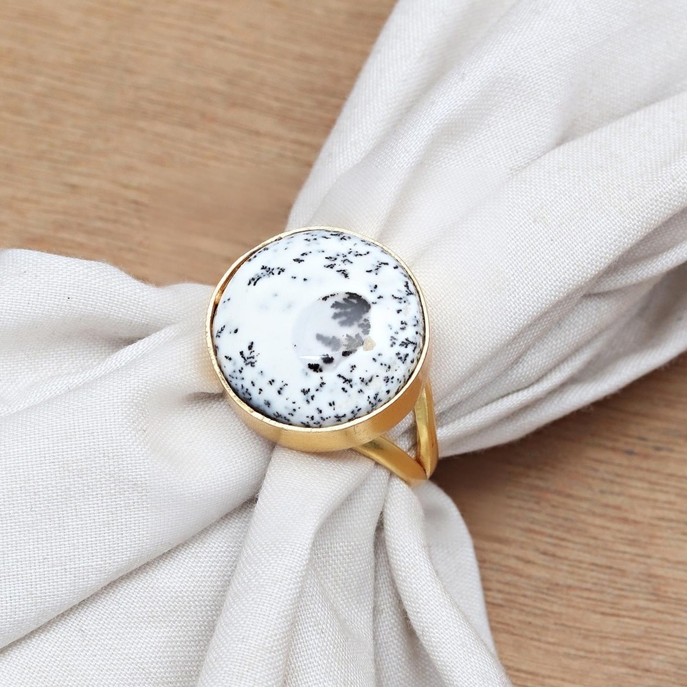 Dendritic Opal Gemstone Handmade Silver Jewelry  