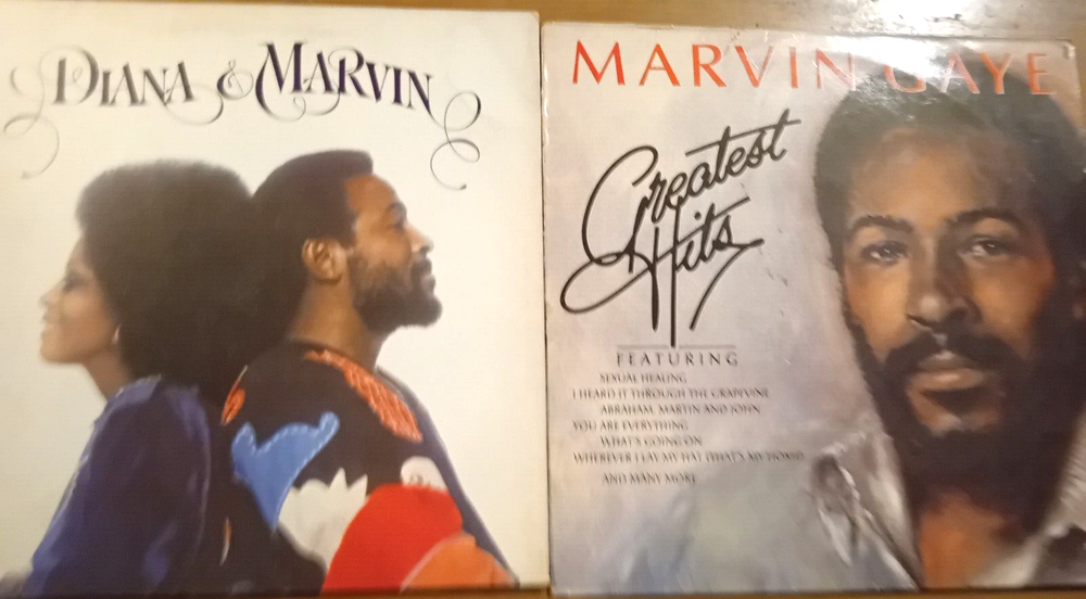 LOT 2 SOUL LP'S MARVIN GAYE GREATEST HITS & DIANA ROSS AND MARVIN TAMLA MOTOWN