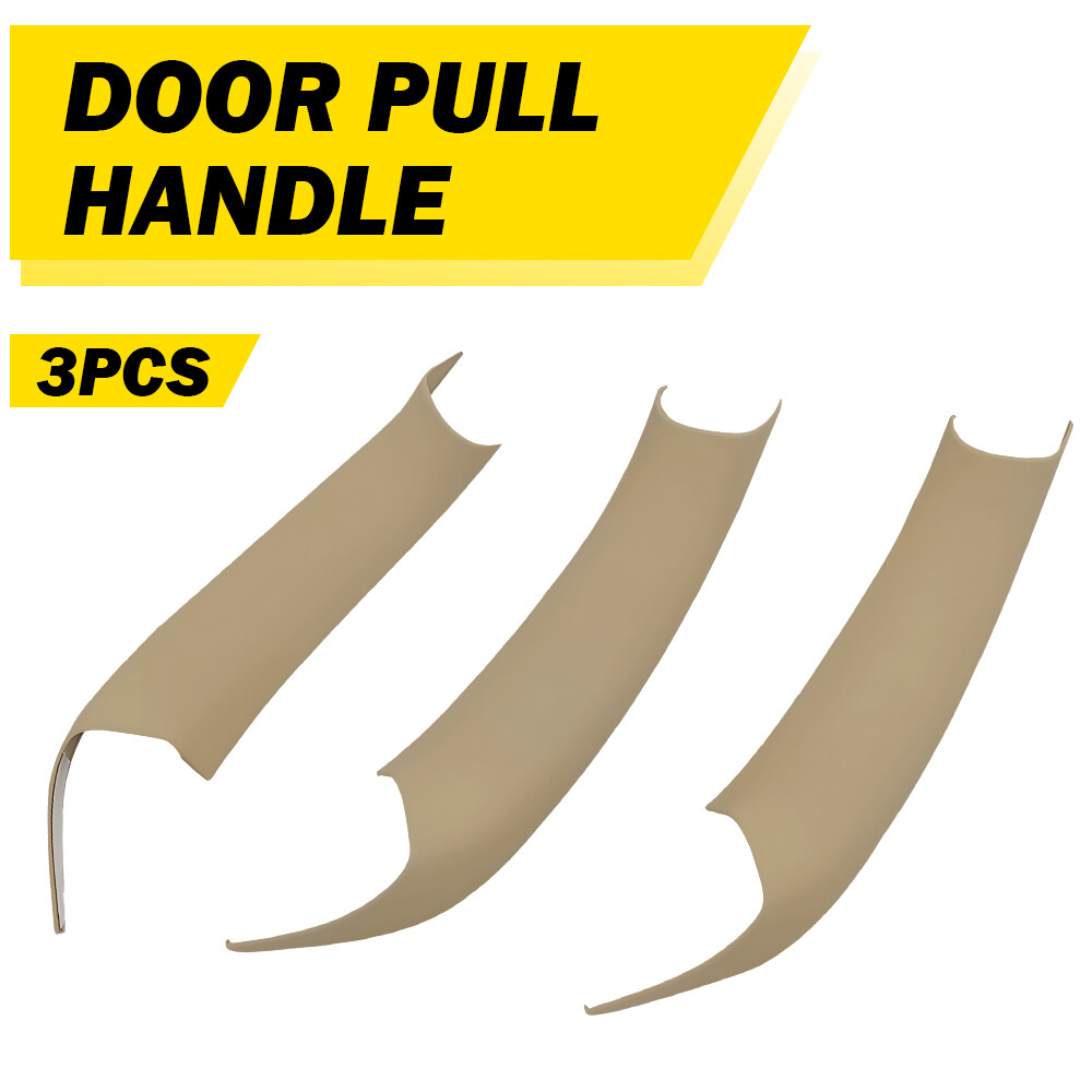 3pcs Inner Interior Door Handle Panel Trim Beige For BMW X3 X4 F25 F26 2010-2017