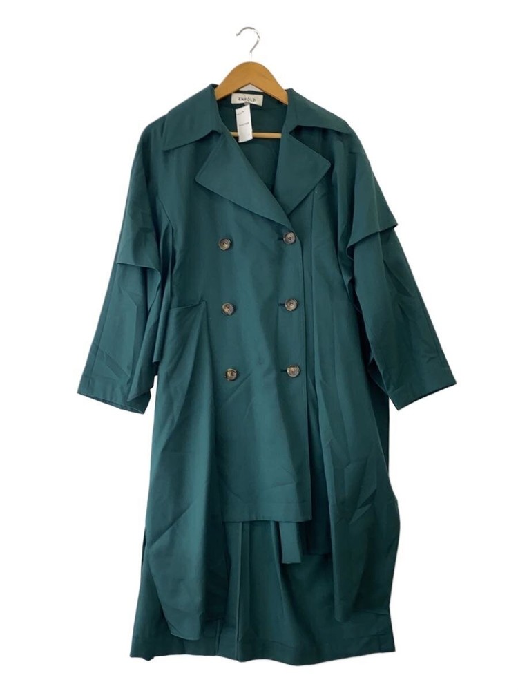 Enfold Trench Coat/36/-/Grn/Plain/300Ds330-0350 3944