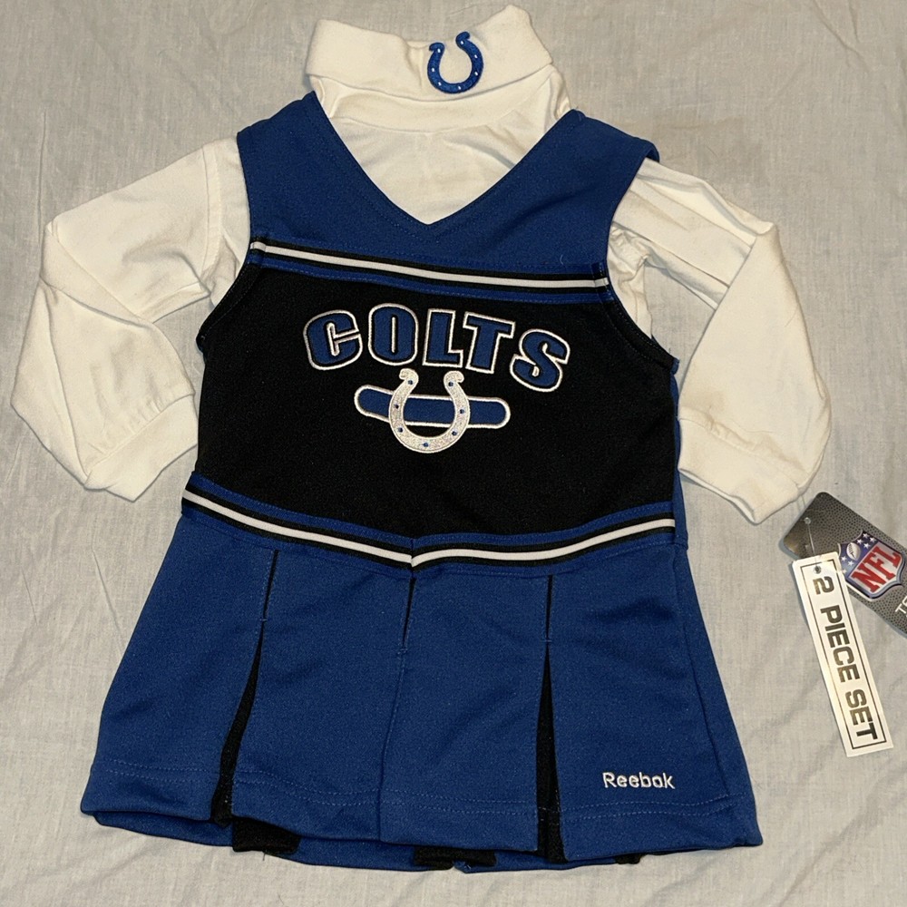 Reebok Indianapolis Colts Cheerleader Uniform 2T NFL 2-Piece Set for Kids