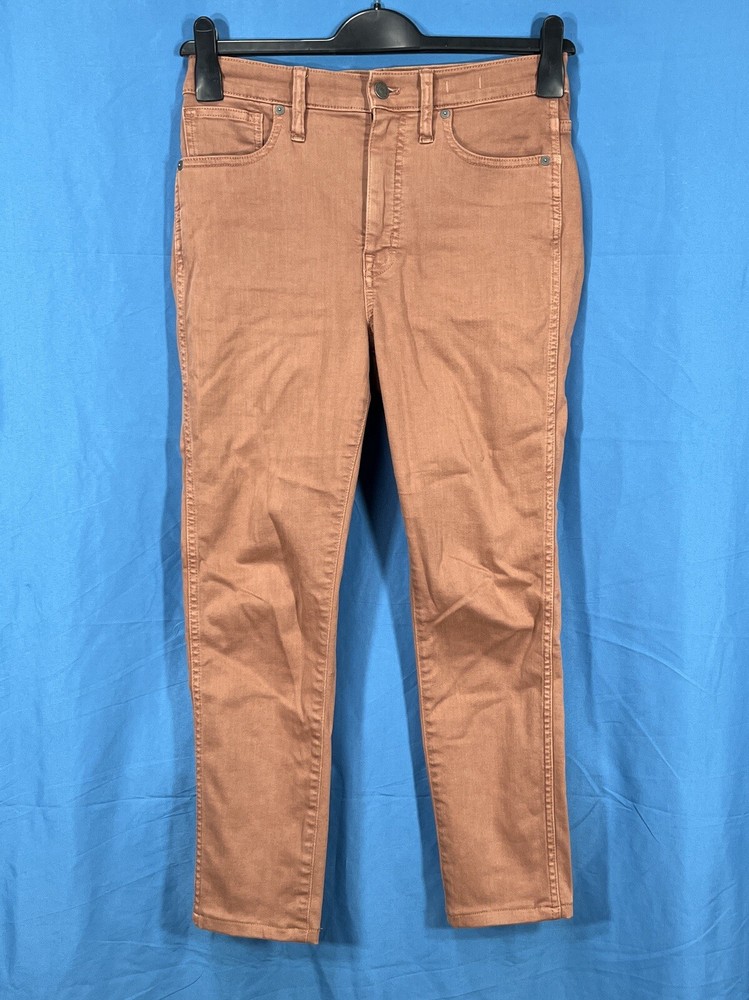 Madewell Light Brown Stretch High-Rise Cropped Skinny Jeans Size 27