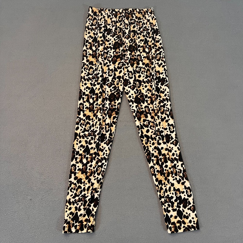 New Mix Womens Leggings OS Leopard Cheetah Casual Soft Stretch Comfort Lounge