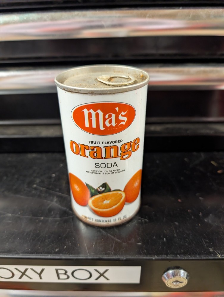 Ma's Retro Orange Soda Can 12 Fl Oz Classic Citrus Flavor