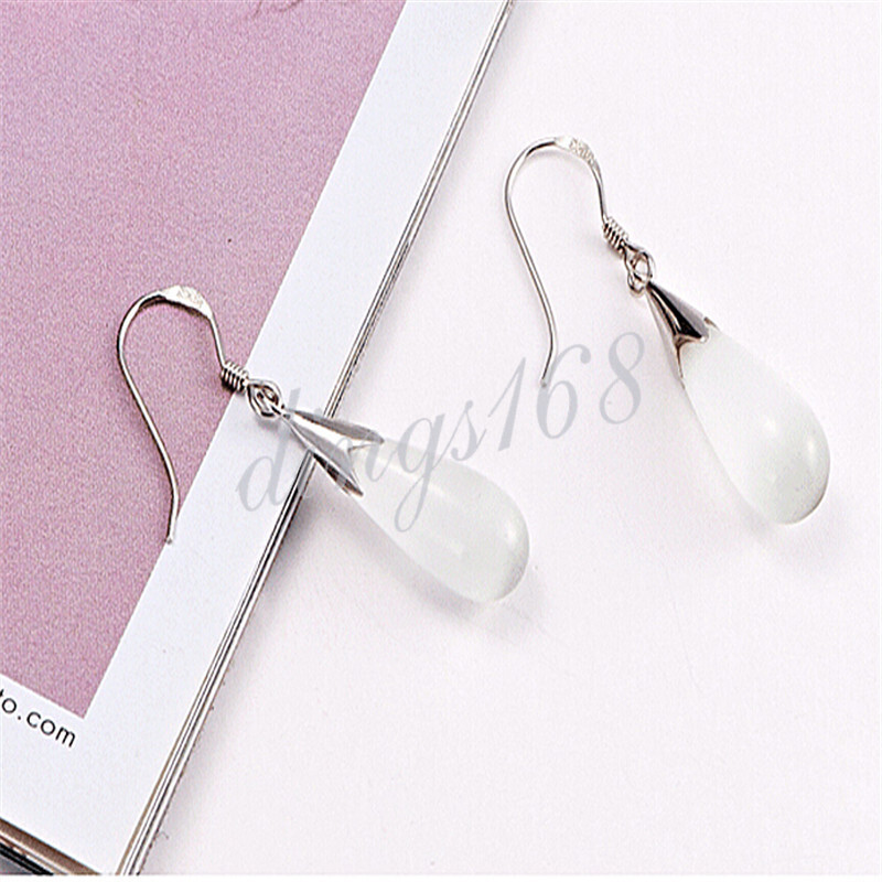 925Sterling Silver Hypoallergenic White Opal 1.5