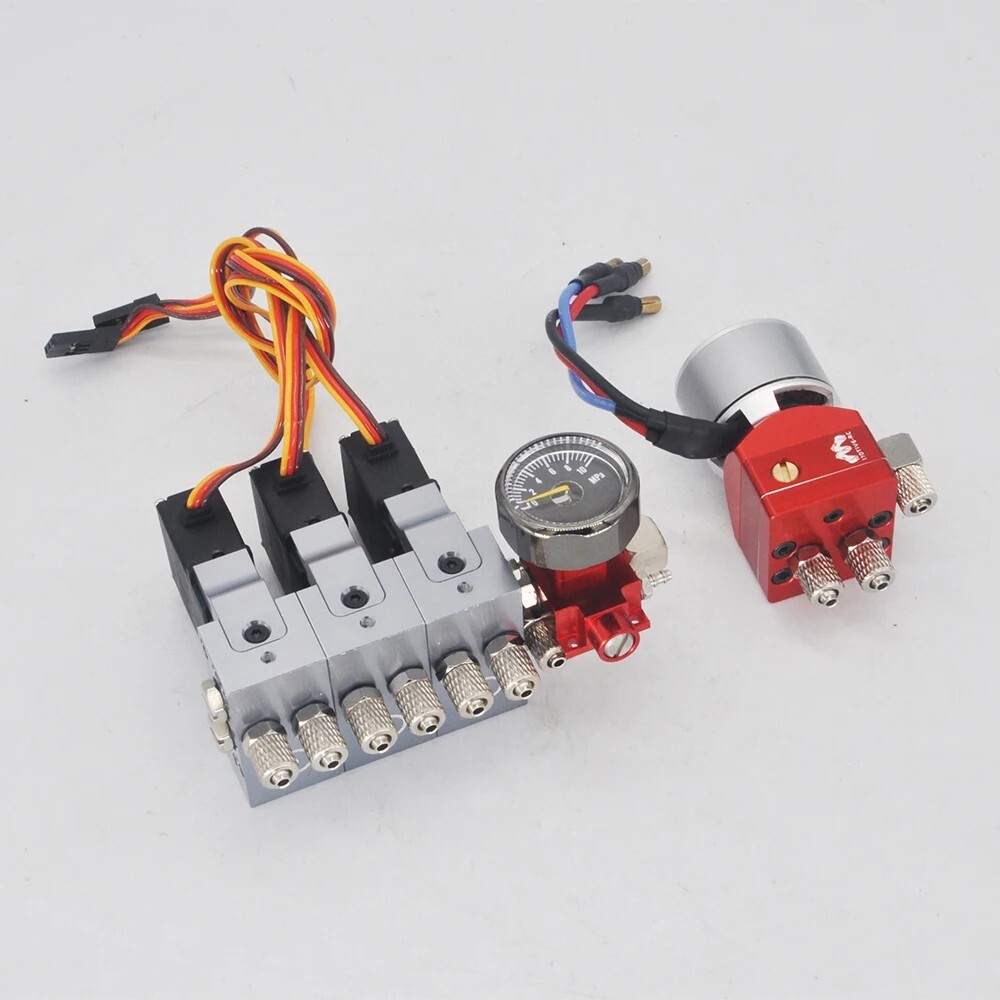New Hydraulic Conversion Kit Oil Pump 3CH Mini Valve for Huina Double E RC DIY