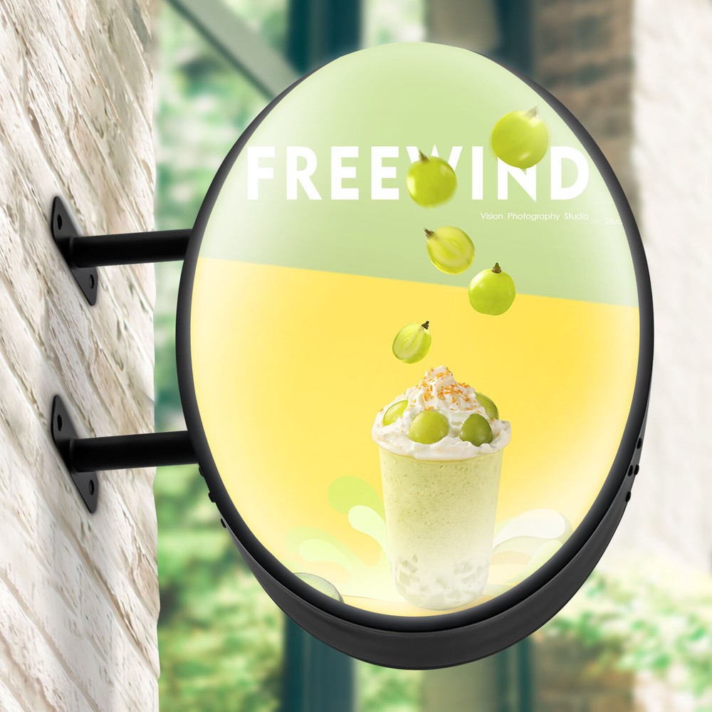 LED Double-Sided Outdoor Projecting Advertising Light Box Illuminated Sign USA