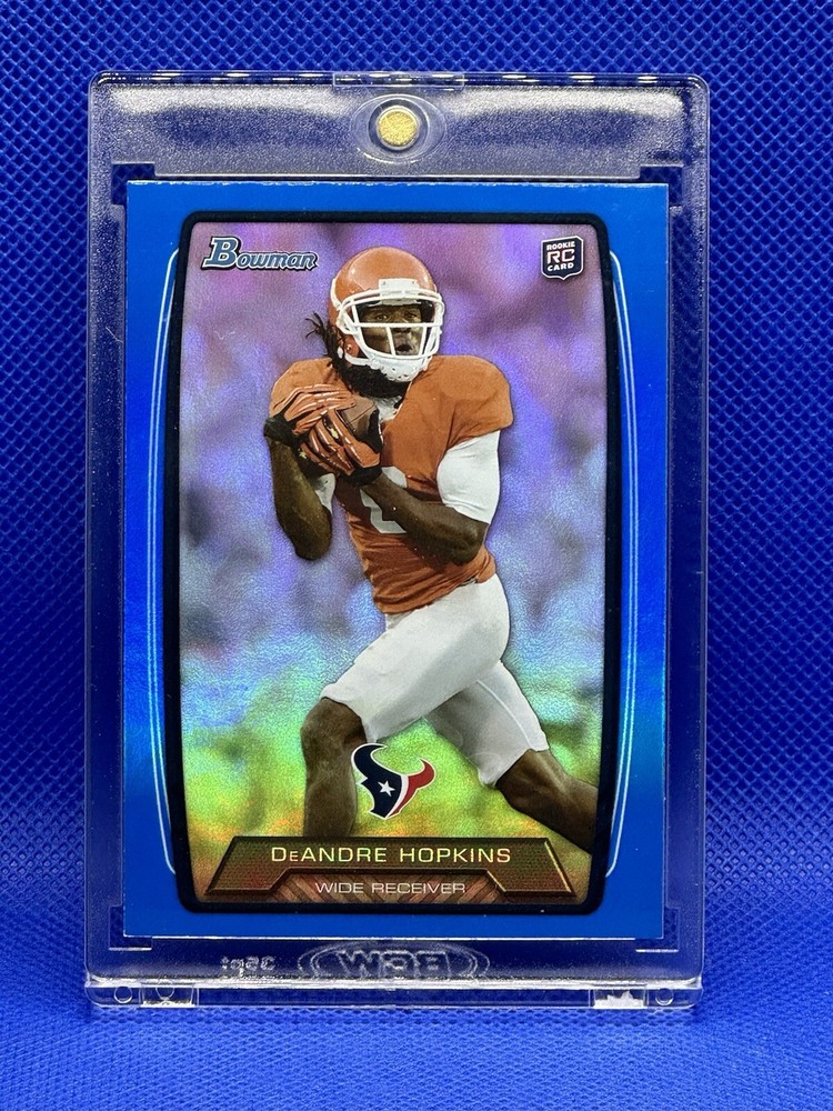DeAndre Hopkins RARE ROOKIE RC BLUE HOLO REFRACTOR SSP INVESTMENT CARD CHIEFS!