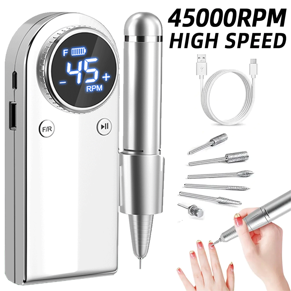45K RPM Portable USB Nail Drill Manicure Machine - Upgraded B36 Model