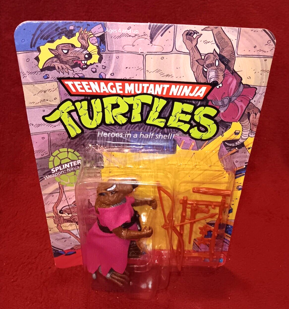Vintage Teenage Mutant Ninja Turtles SPLINTER  1990 Playmates New Sealed Read