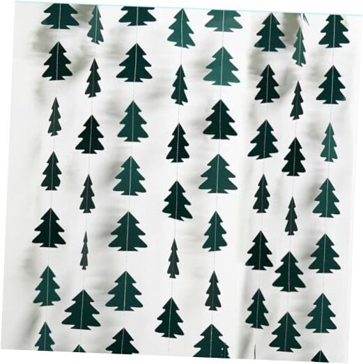 Cheerland Dark Green Tree Garland for Woodland Theme Party Decoration Xmas