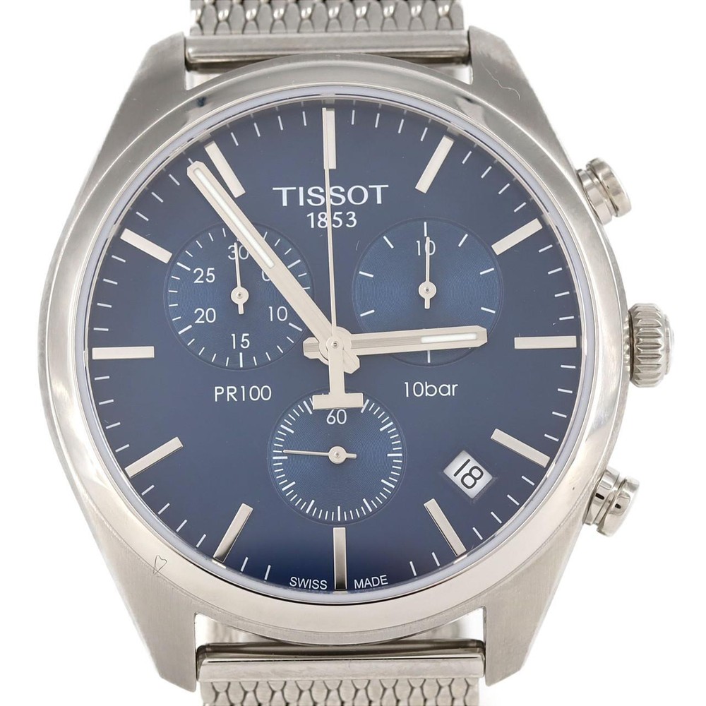 Authentic Tissot PR100 Chronograph T101.417.11.041.00 Stainless Steel Quartz Watch #270-003-984