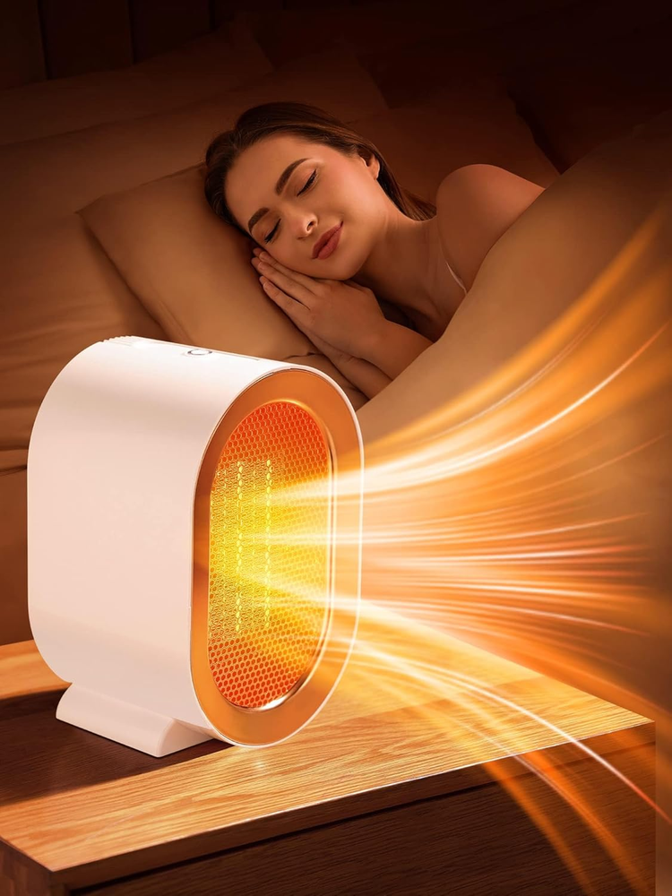 1200W/1000W Space Heater Indoor, 2S Heating Mini Heater Small Heater, 28Db Porta