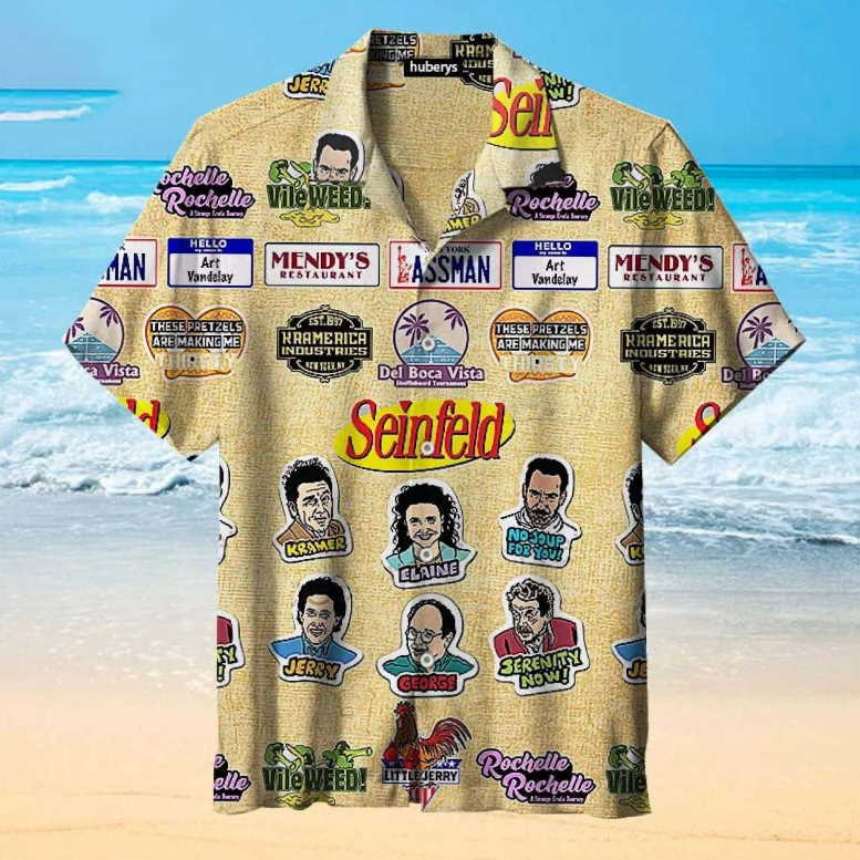 Seinfeld 1989 Sitcom 3D Printed Hawaiian Shirt Short Sleeve Summer Beach