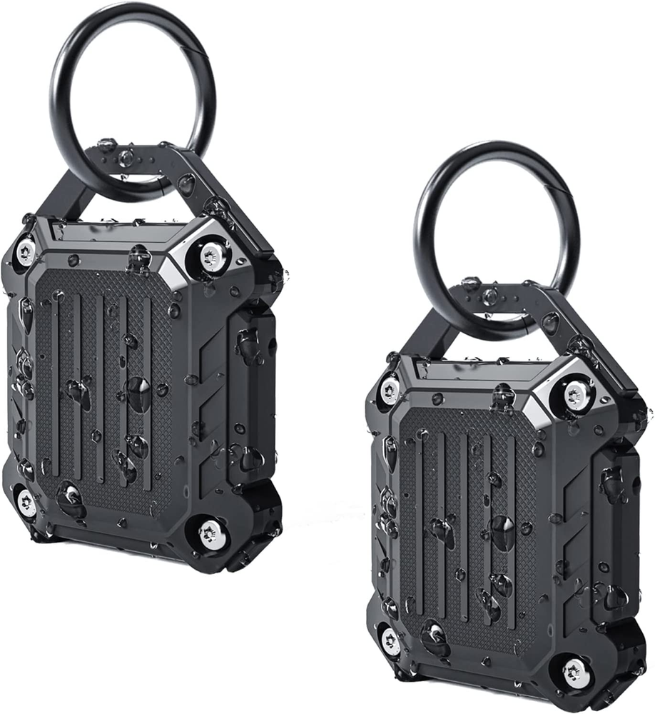 Waterproof Airtag Keychain Holder Case by Dovick with Screw Full Cover