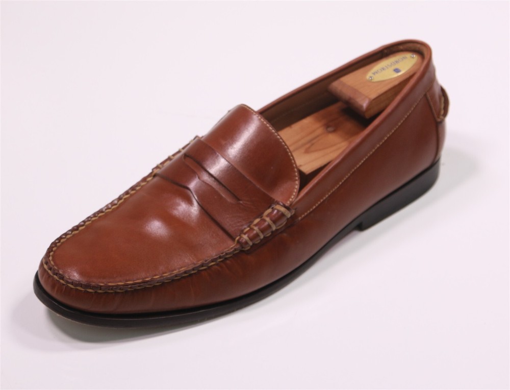 Onward Reserve Brown Leather Old School Penny Loafers Men's US 12