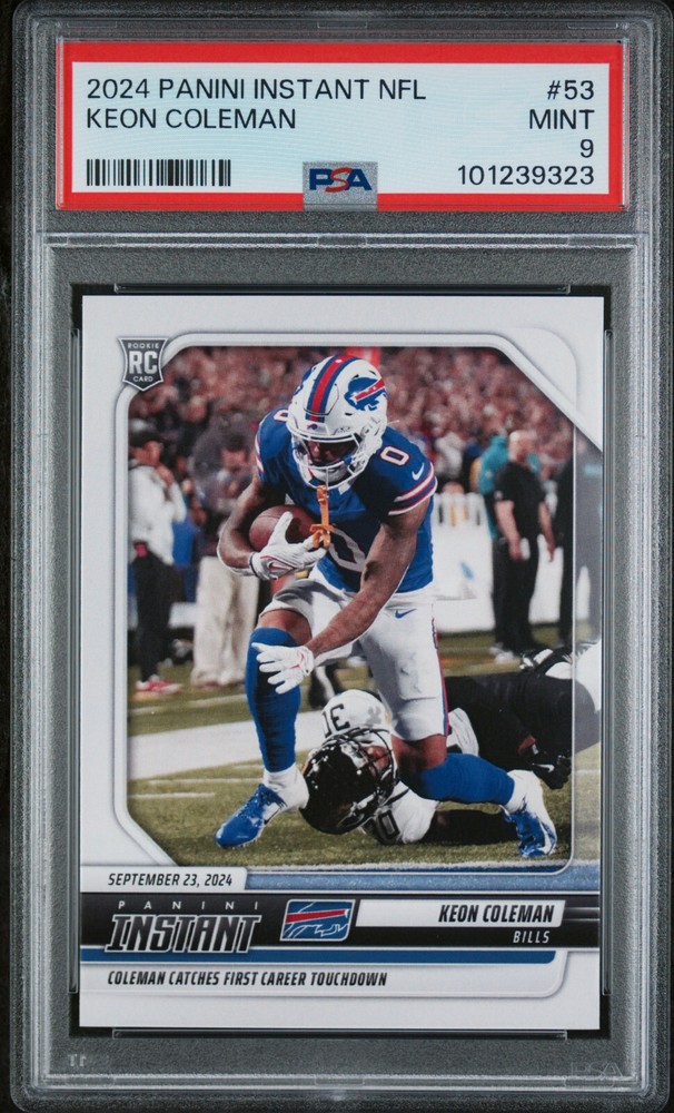 2024 Panini Instant Keon Coleman 1st Touchdown PSA 9 Rookie Card