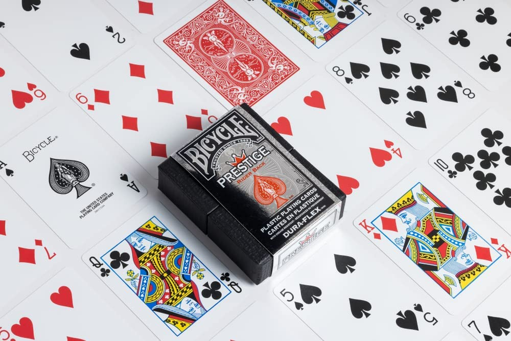 Prestige Waterproof Plastic Playing Cards in Red & Blue Colors