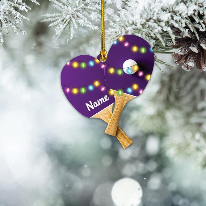 Ping Pong Paddles Christmas Ornament  Ping Pong Ornament  Table Tennis Ornament