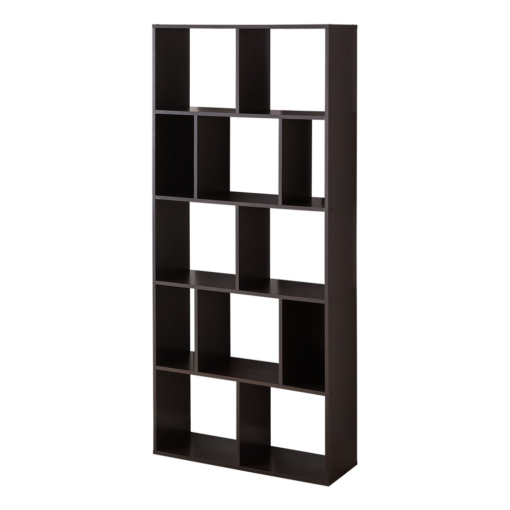 Modern 12-Cube Open Bookshelf Display Cubby Bookcase 71 Inches Tall
