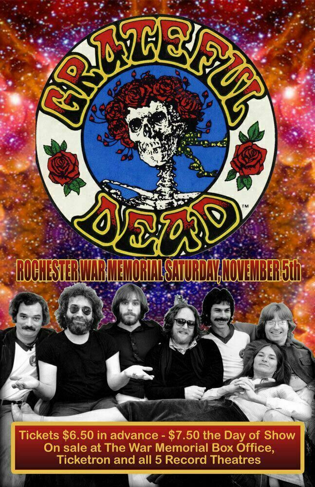 GRATEFUL DEAD REPLICA 1977 CONCERT POSTER