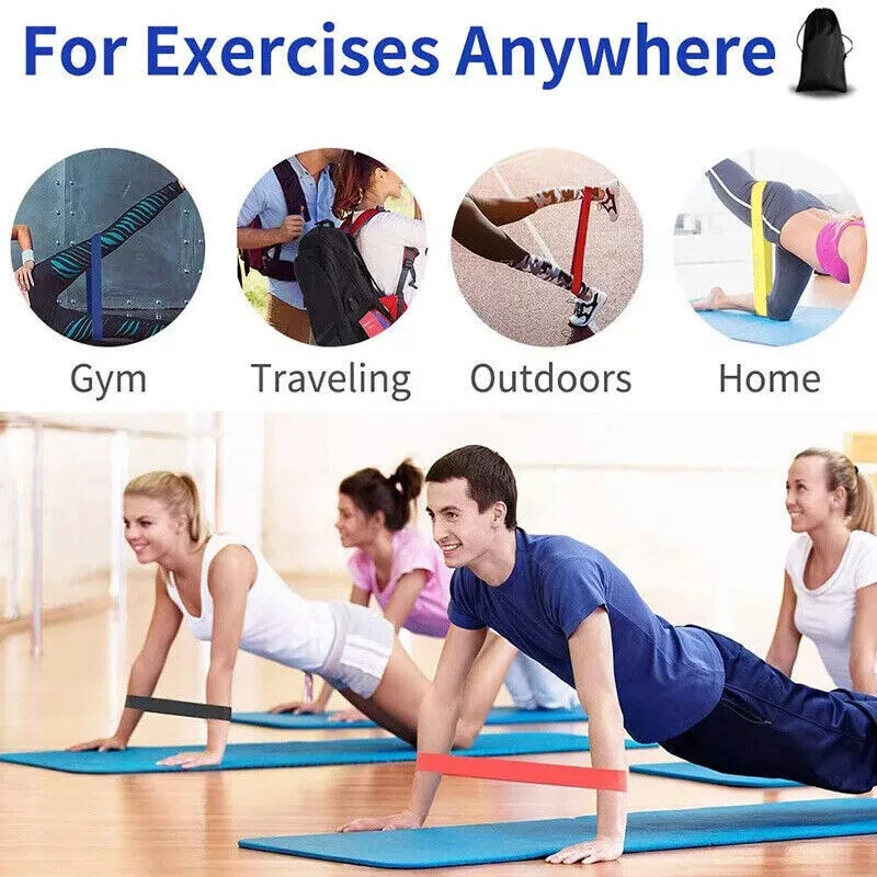 2X Resistance Loop Bands Set for Workout Yoga CrossFit Booty Training