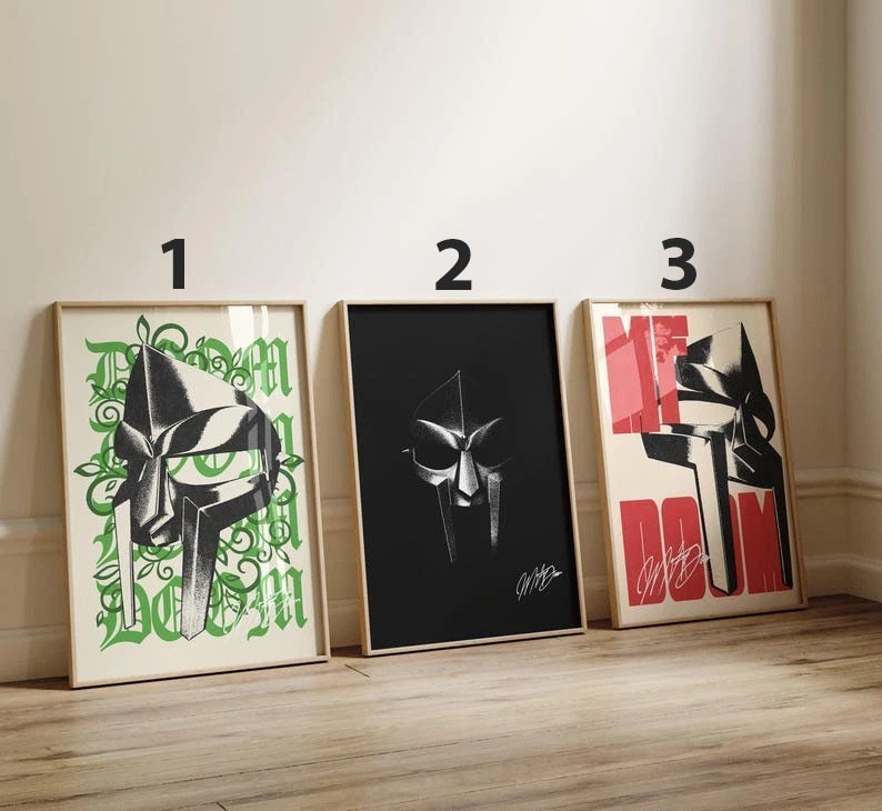 MF DOOM Mask Trilogy Hip Hop Rap Album Art Poster