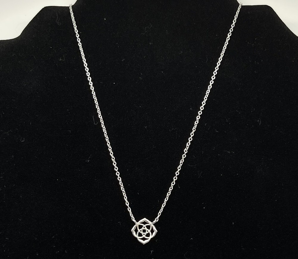 Kendra Scott Decklyn Logo Pendant Necklace - Silver