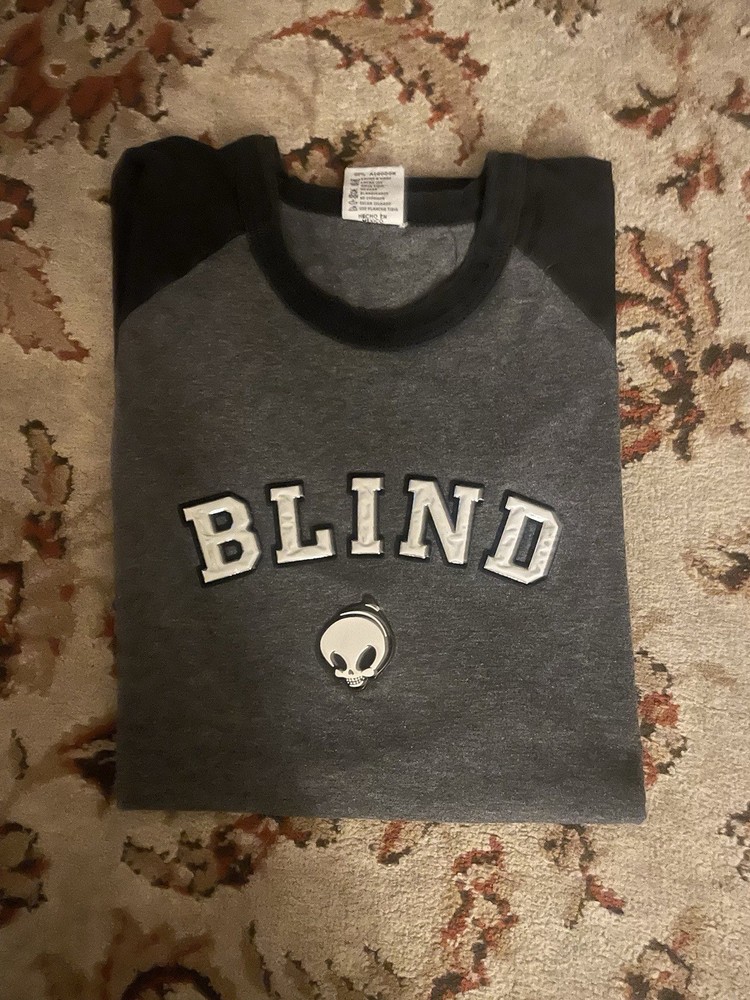 Vintage Two Toned Blind Skateboards Baseball Tee