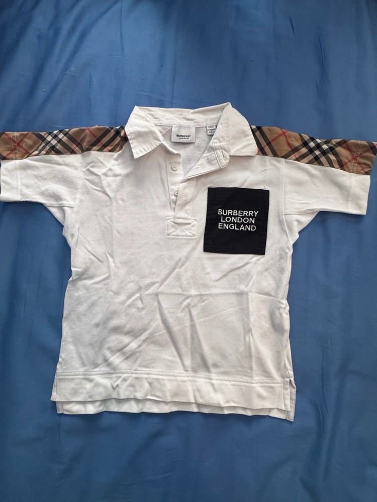 Real Burberry Polo Shirt For Boys 5-8yrs