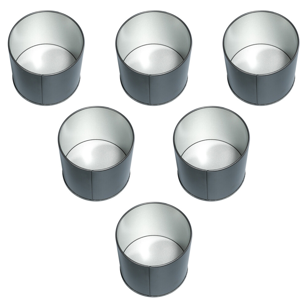 6 Pcs Mini Containers Retro Tin Box Food with Lids Candy Jars