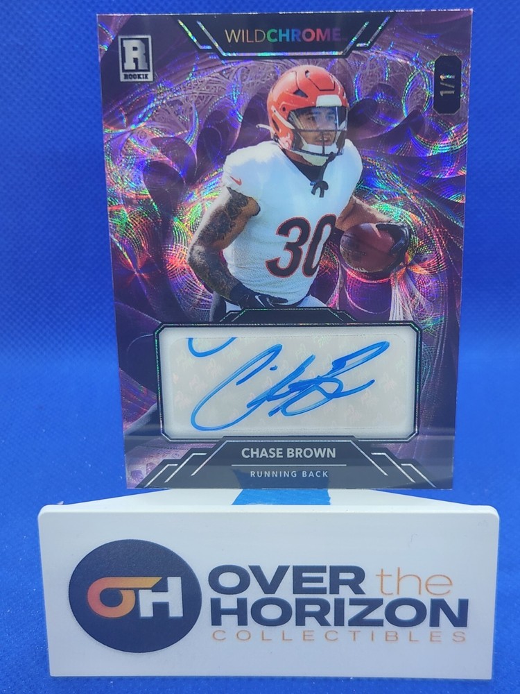 2023 Wild Card CHASE BROWN Wild Chrome (RC) 1/1 Auto WCF-A Bengals