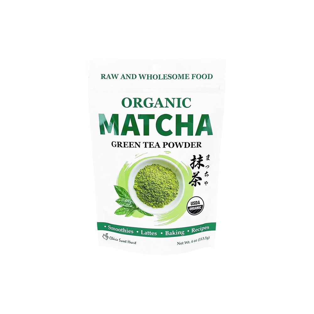 Organic Matcha Green Tea Powder for Cooking by Chérie Sweet Heart