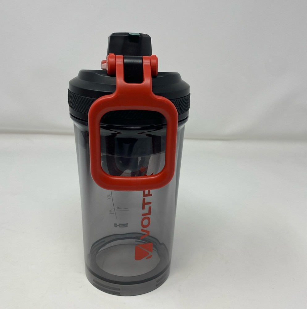 VOLTRX Gallium Electric Protein Shaker Bottle 24oz - Red, USB-C Rechargeable