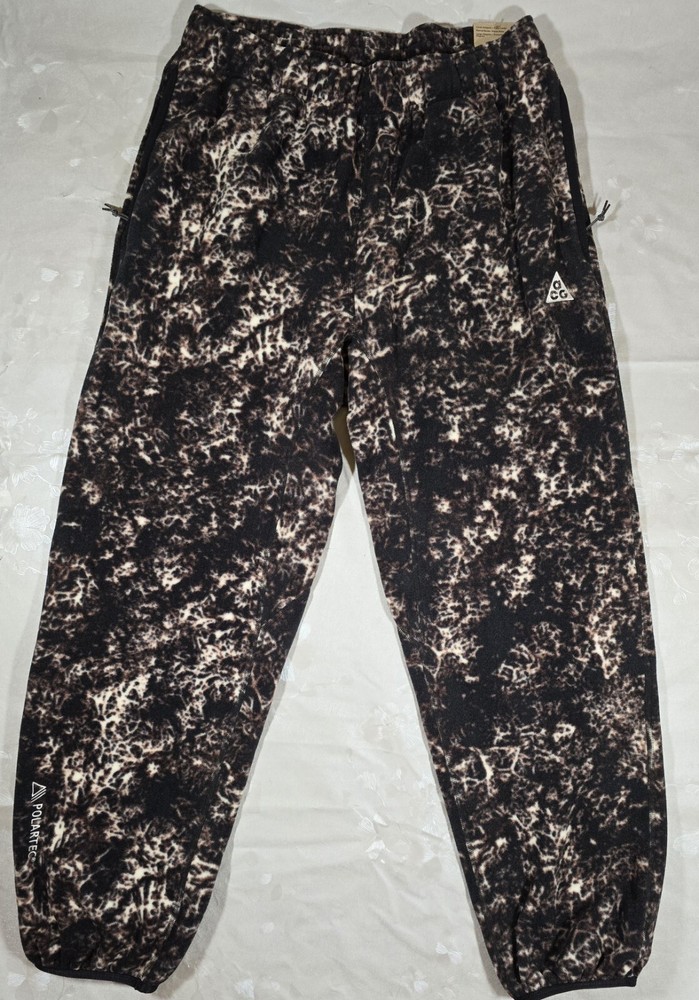 Nike ACG Therma-Fit Wolf Tree Camo Fleece Pants Joggers Men Sz M Polartec