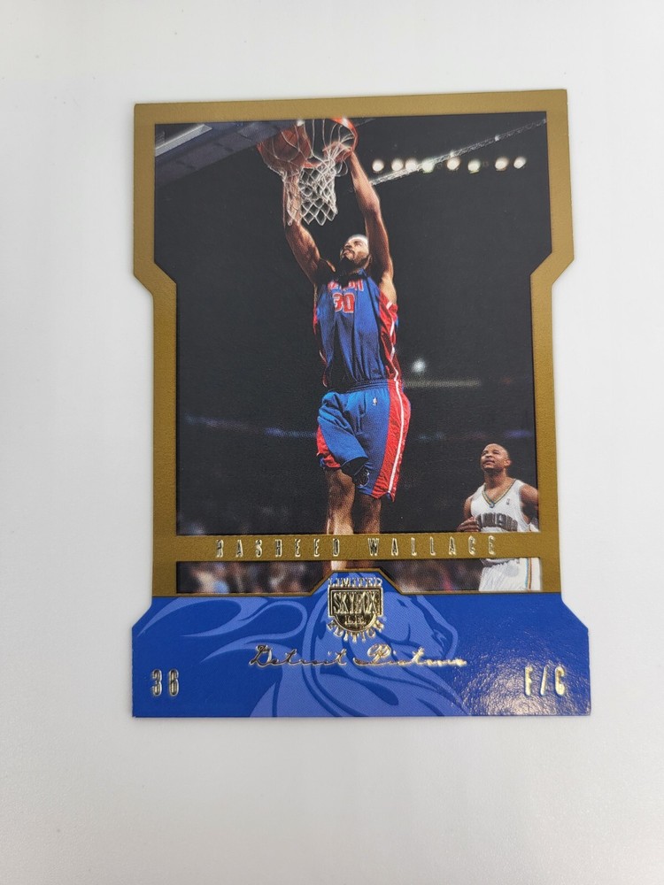GOLD BORDER PARALLEL DIECUT 2004-05 Skybox RASHEED WALLACE DETROIT PISTONS LE