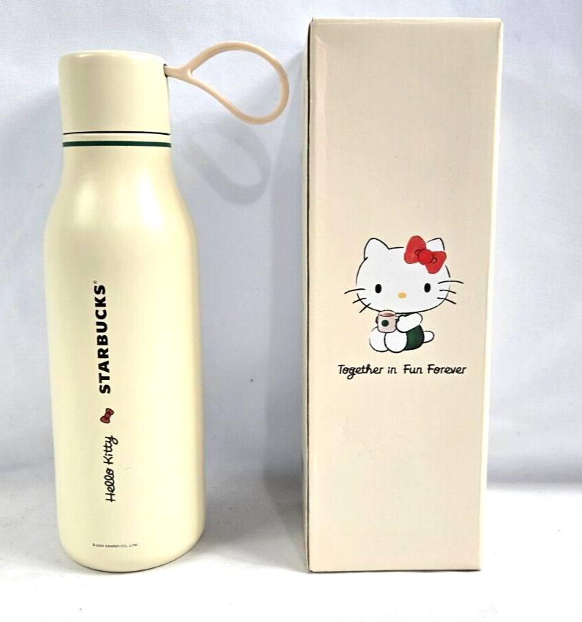Starbucks Hello Kitty Holding Coffee Stainless Steel Water Bottle 20oz Limited