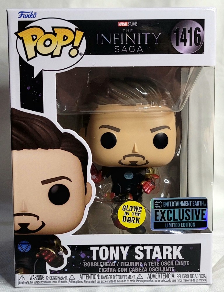 Funko Pop Marvel Tony Stark Entertainment Earth Exclusive #1416 Vinyl Figure