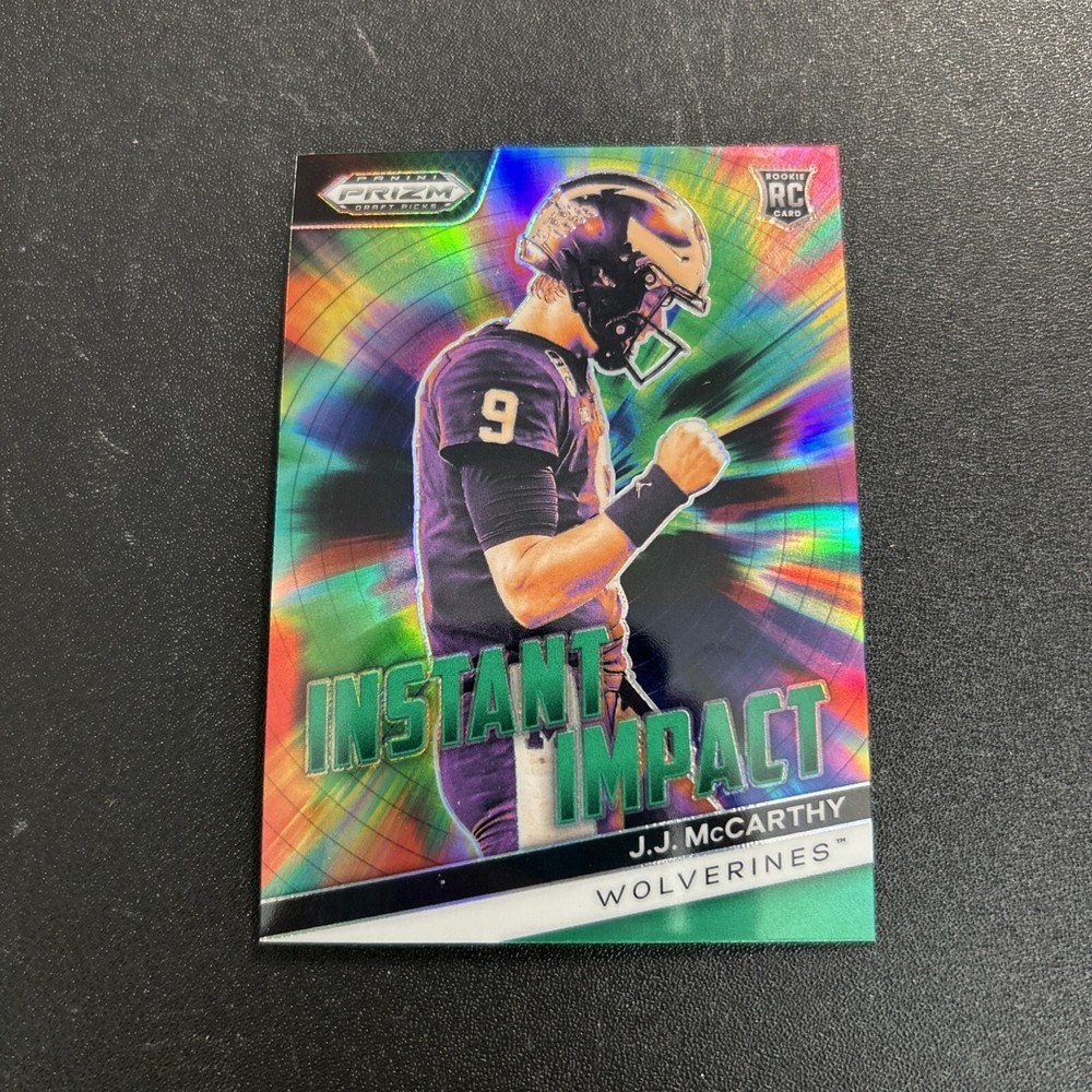2024 Prizm Draft Picks - J.J. McCarthy Instant Impact Prizm Vikings RC Michigan