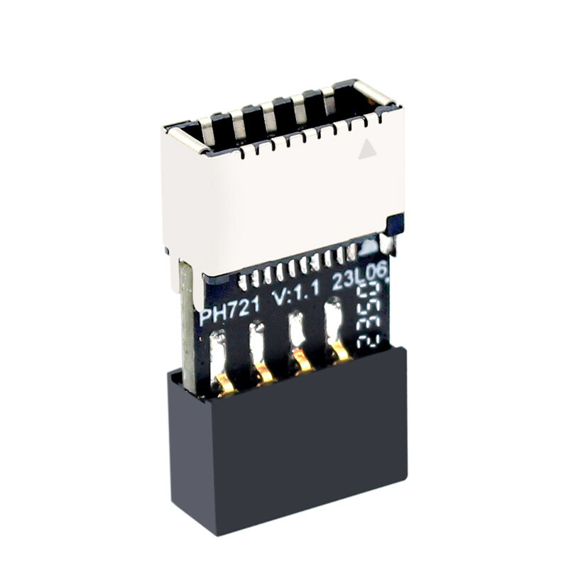 USB 2.0 9-Pin Male to Type-E Female Chassis Adapter  