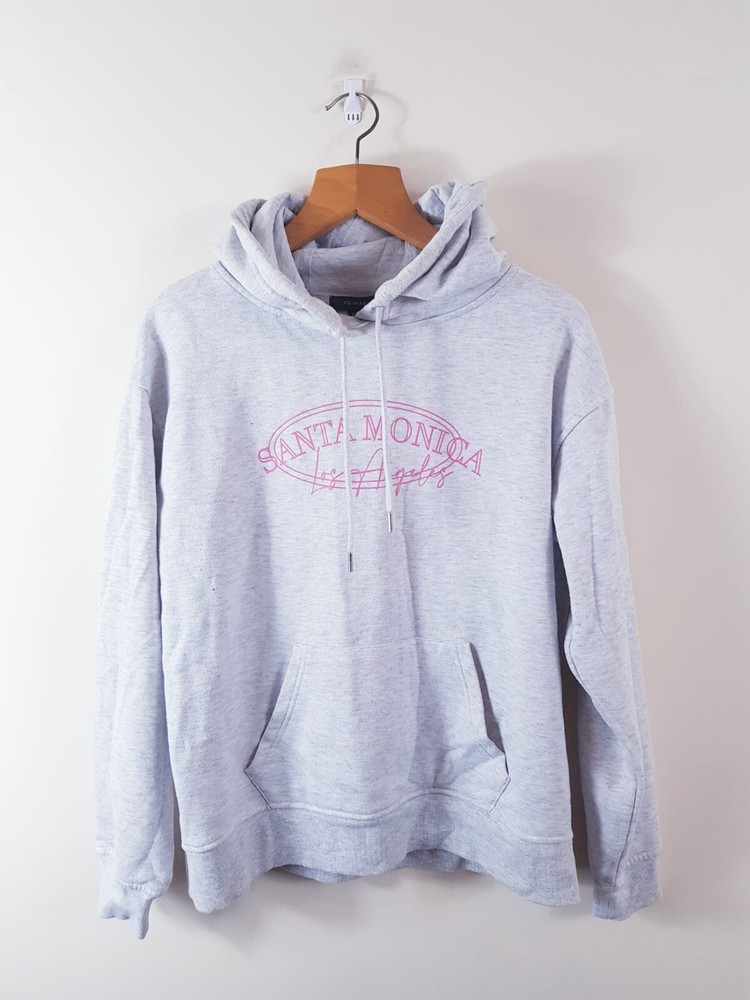 hoodie Santa Monica womens size Medium 12-14 Grey Pullover Hoodie